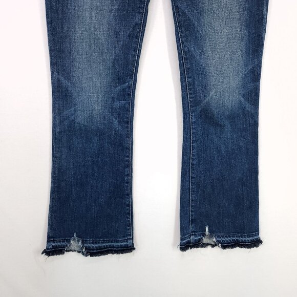Frame Le Crop Mini Boot Cut-Leg Jeans Womens Size 24 Dark Wash Denim - Picture 11 of 16